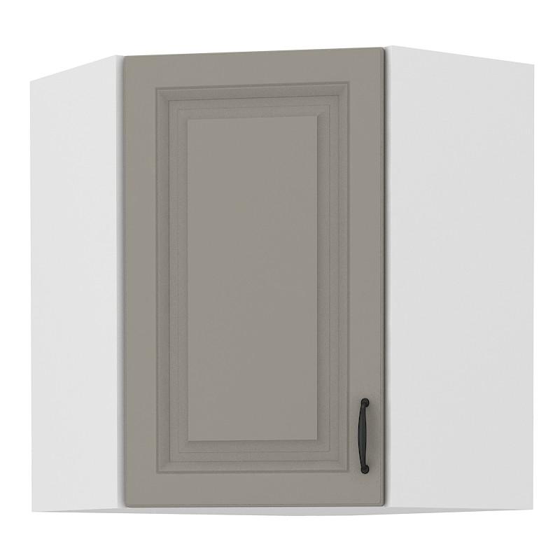 Horní rohová skříňka Stilo Claygrey/bílá 58x58 GN-72 1F