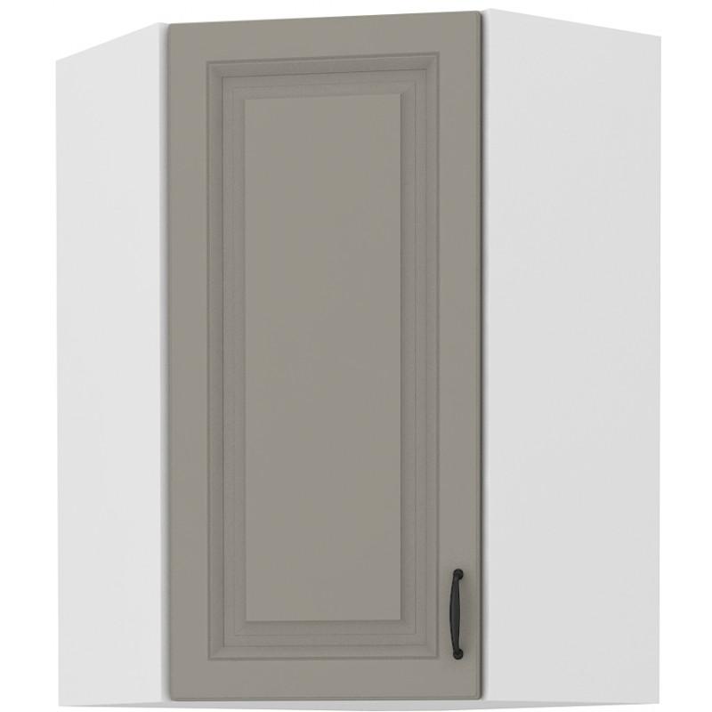 Horní rohová skříňka Stilo Claygrey/bílá 58x58 GN-90 1F