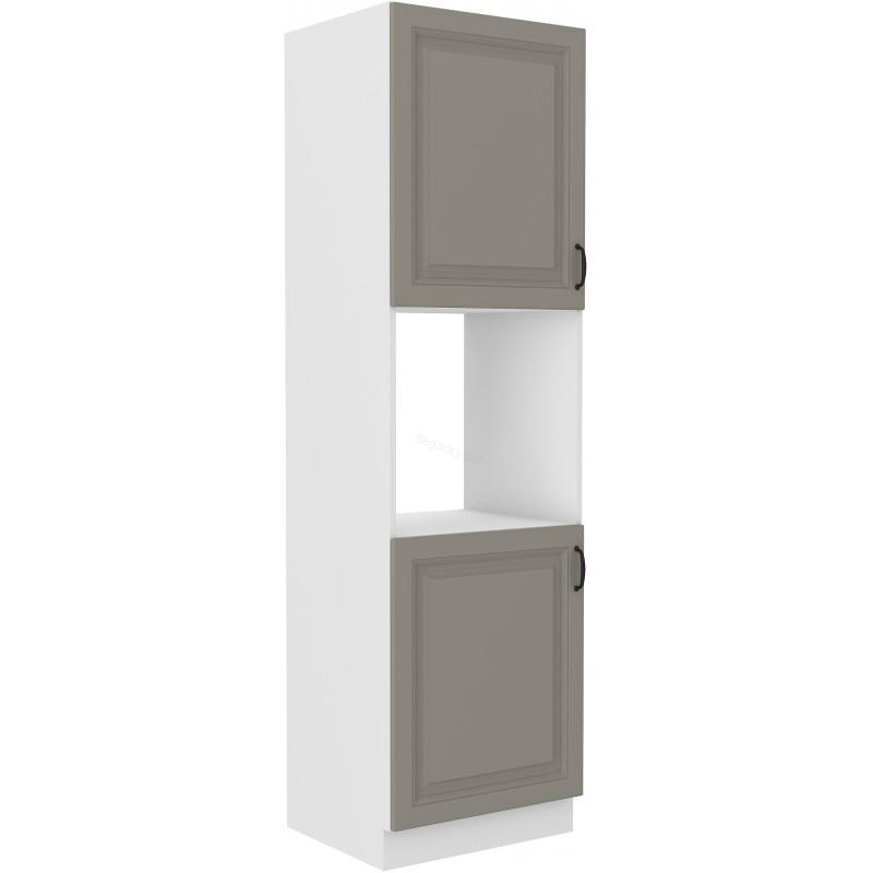 Skříň na vestavěnou troubu Stilo Claygrey/bílá 60 DP-210 2F