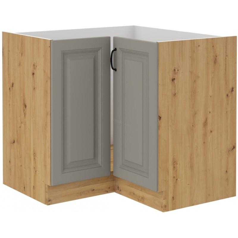 Spodní rohová skříňka Stilo Claygrey/artisan 89x89 DN 1F BB
