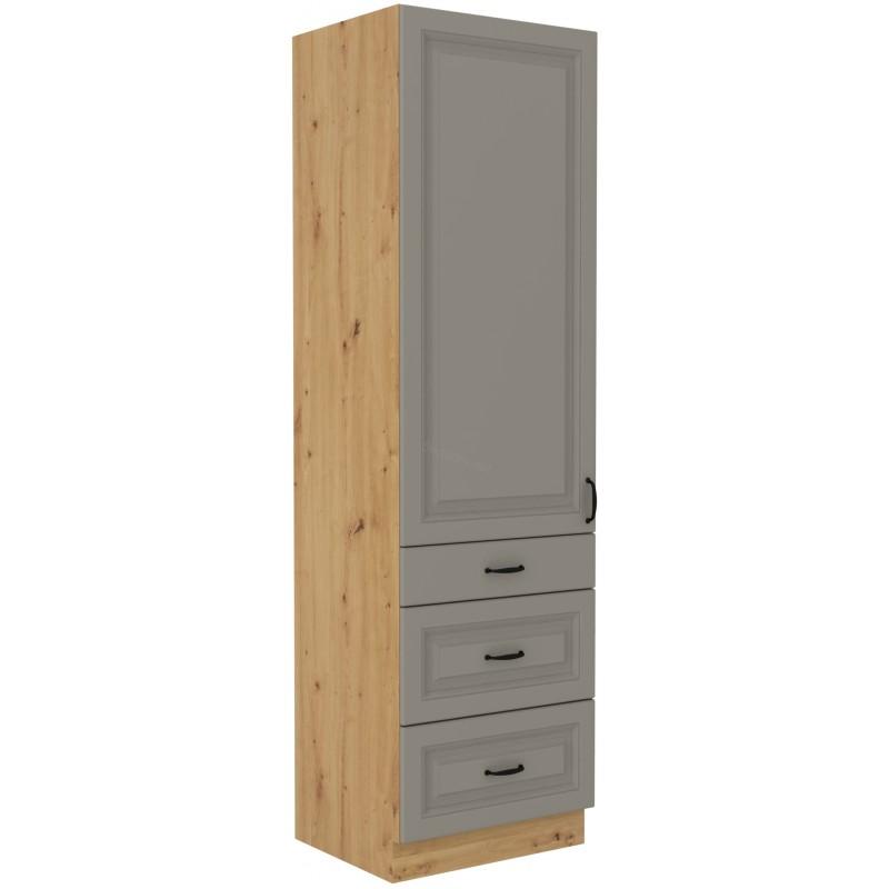 Potravinová skříň Stilo Claygrey/artisan 60 DKS-210 3S 1F
