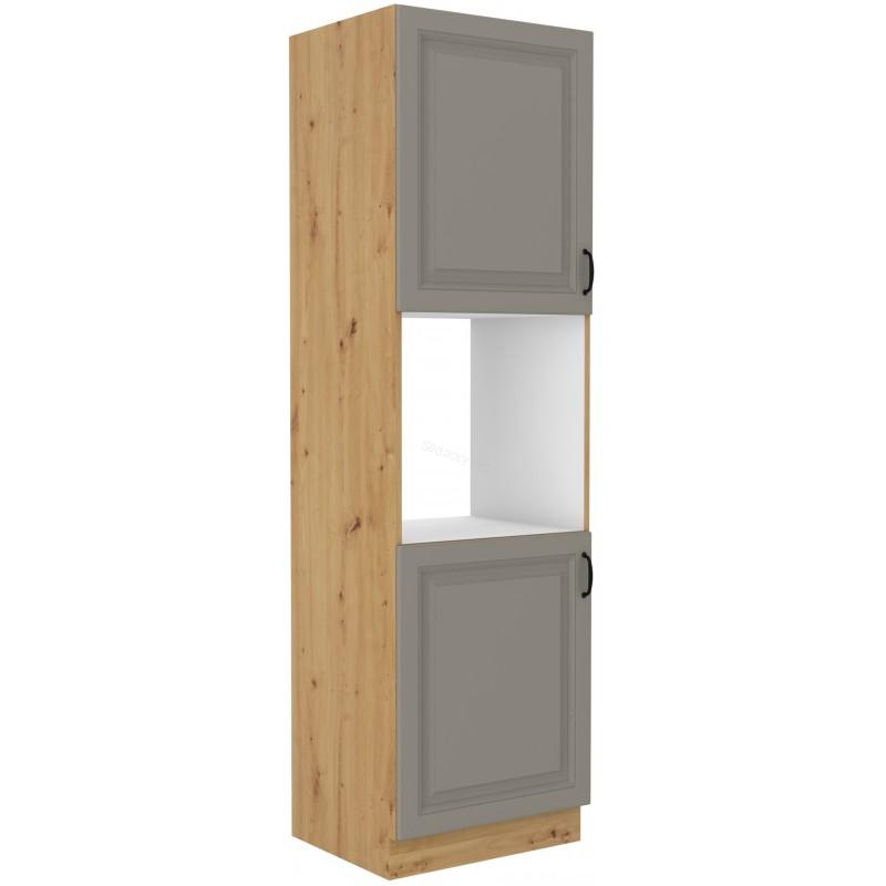 Skříň na vestavěnou troubu Stilo Claygrey/artisan 60 DP-210 2F
