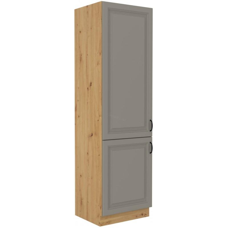 Skříň na vestavěnou lednici Stilo Claygrey/artisan 60 LO-210 2F
