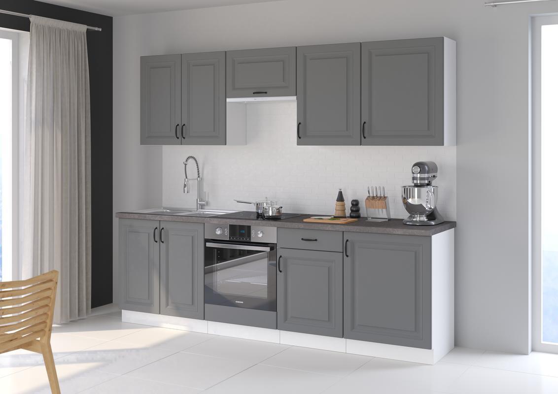 Kuchyňská linka Stilo Dustgrey/bílá - 250 cm