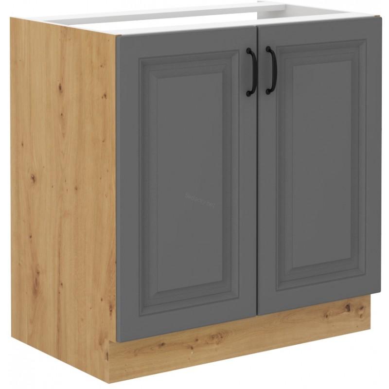 Spodní skříňka na dřez Stilo Dustgrey/artisan 80 ZL 2F BB