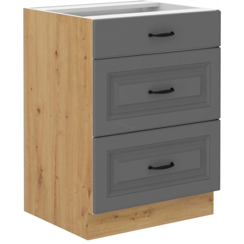 Spodní skříňka Stilo Dustgrey/artisan 60 D 3S BB