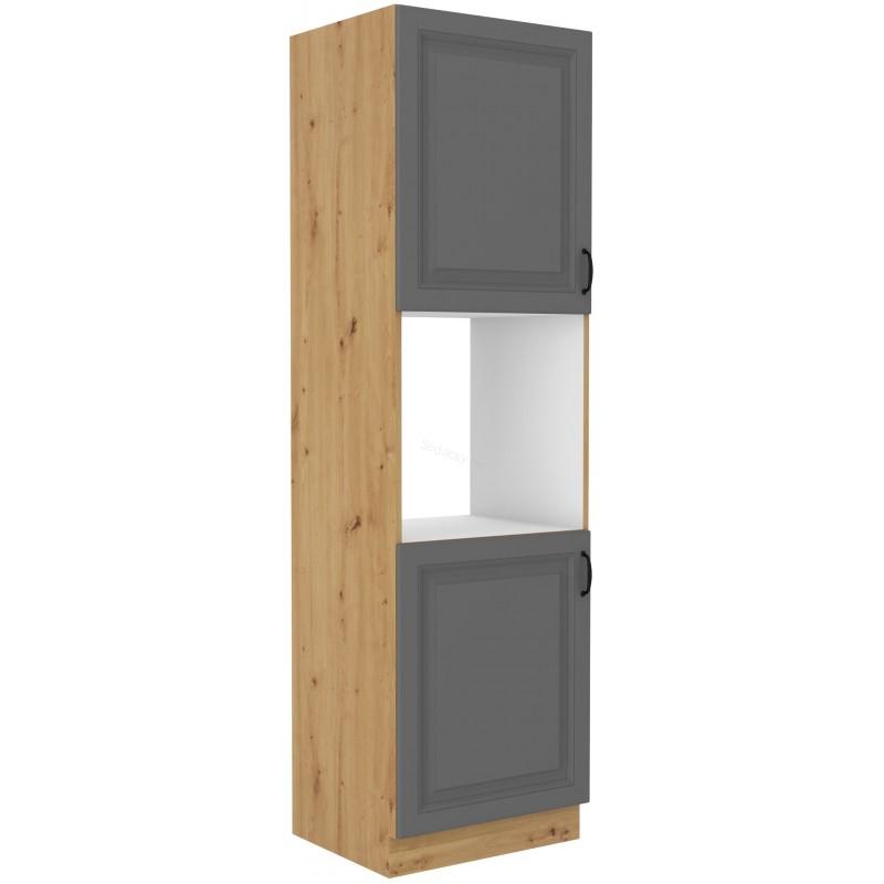 Skříň na vestavěnou troubu Stilo Dustgrey/artisan 60 DP-210 2F