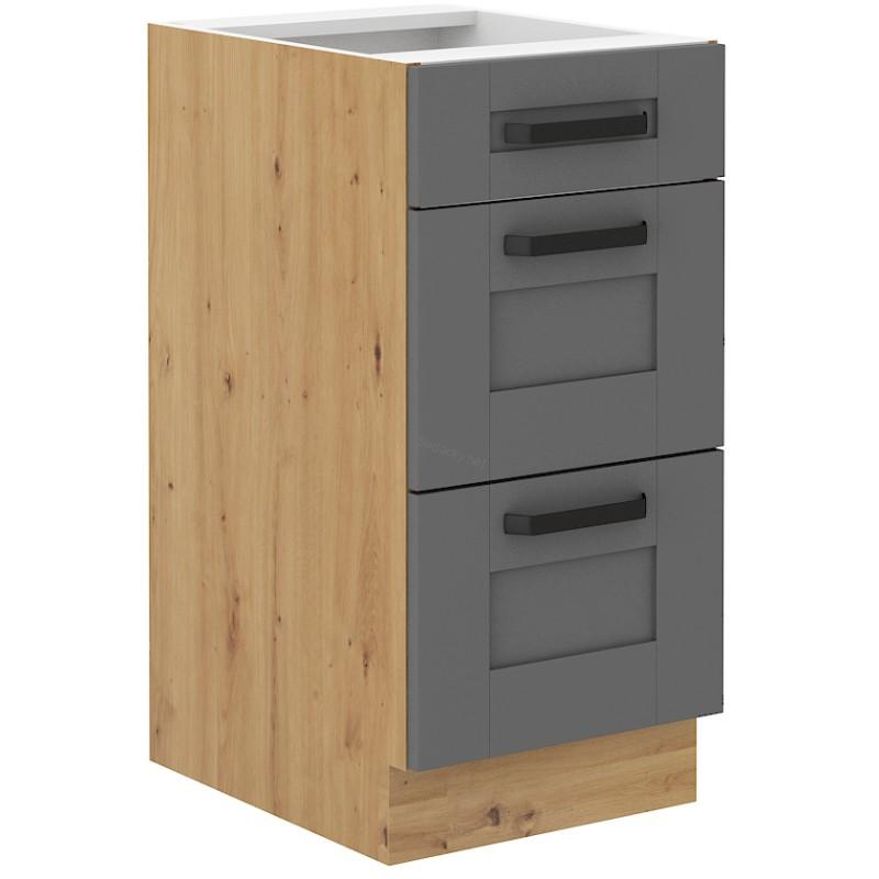 Spodní skříňka Luna Dustgrey/artisan 40 D 3S BB