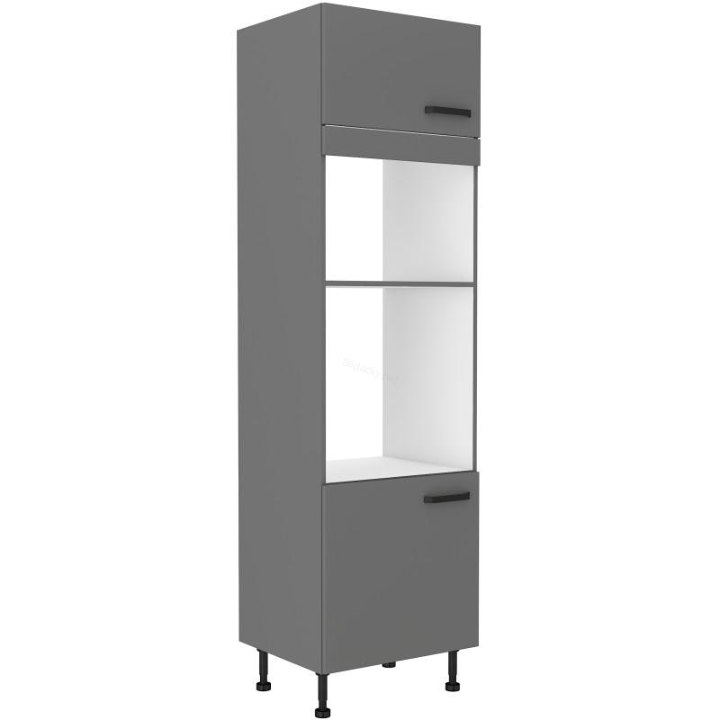 Skříň na vestavěnou troubu a mikrovlnku Nessa/antracit 60 DPM-215 2F