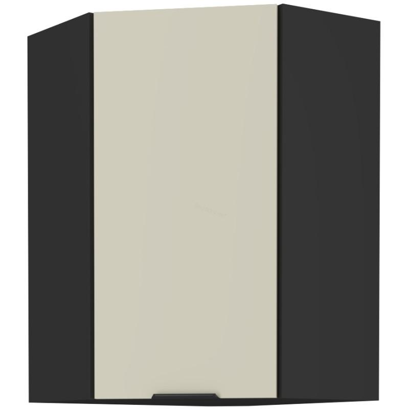 Horní rohová skříňka Arona černý mat/kašmír 58x58 GN-90 1F (45°)
