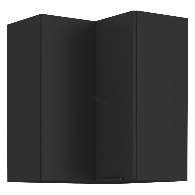 Horní rohová skříňka Siena černý mat 58x58 GN-72 1F (90°)