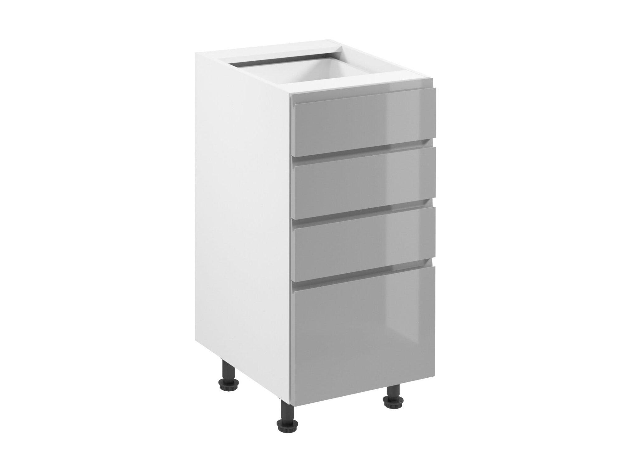 Spodní skříňka Aspen šedý lesk/bílá D40S4