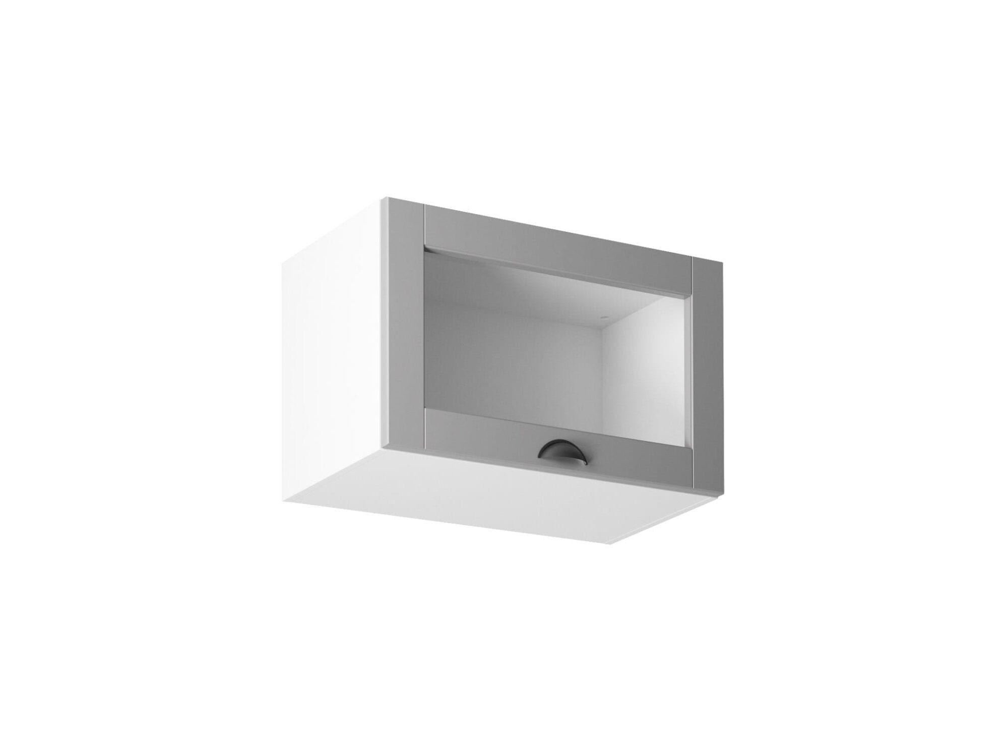 Horní prosklená skříňka Linea šedý mat G60KSN