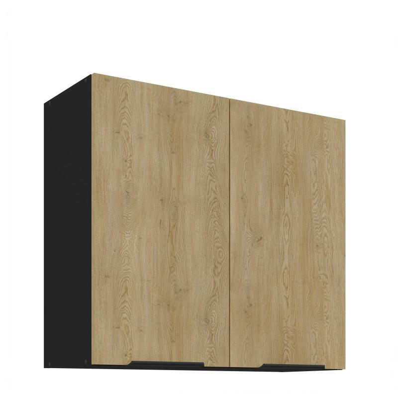 Horní kuchyňská skříňka Cremona černý/bílý mat 80 G-72 2F