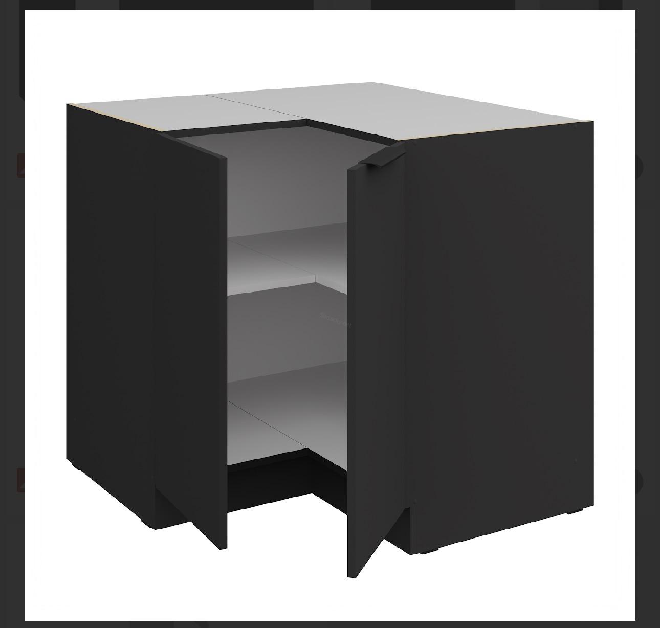 Kuchyně Aria černo/bila bez noh 90x90 DN 2F BB