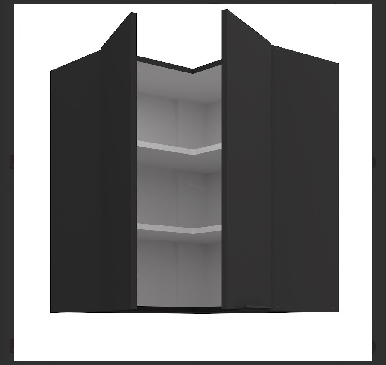 Kuchyně Aria černo/bila bez noh 60x60GN- 72 2F 90stupnu