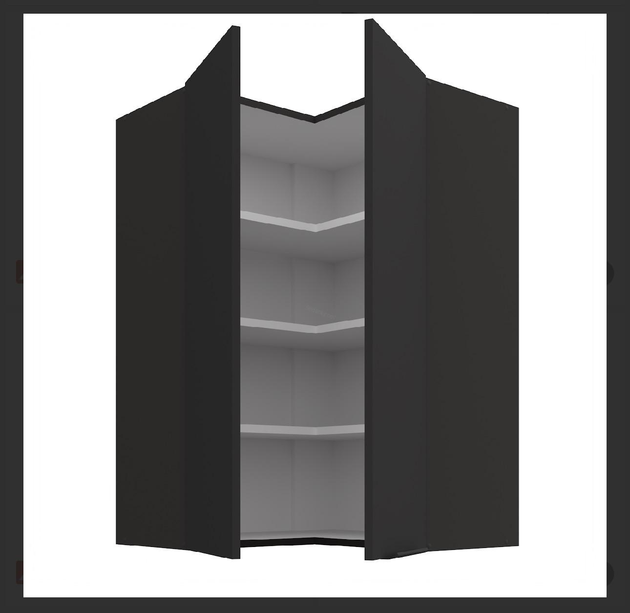 Kuchyně Aria černo/bila bez noh 60x60 GN-90 2F 90stupnu