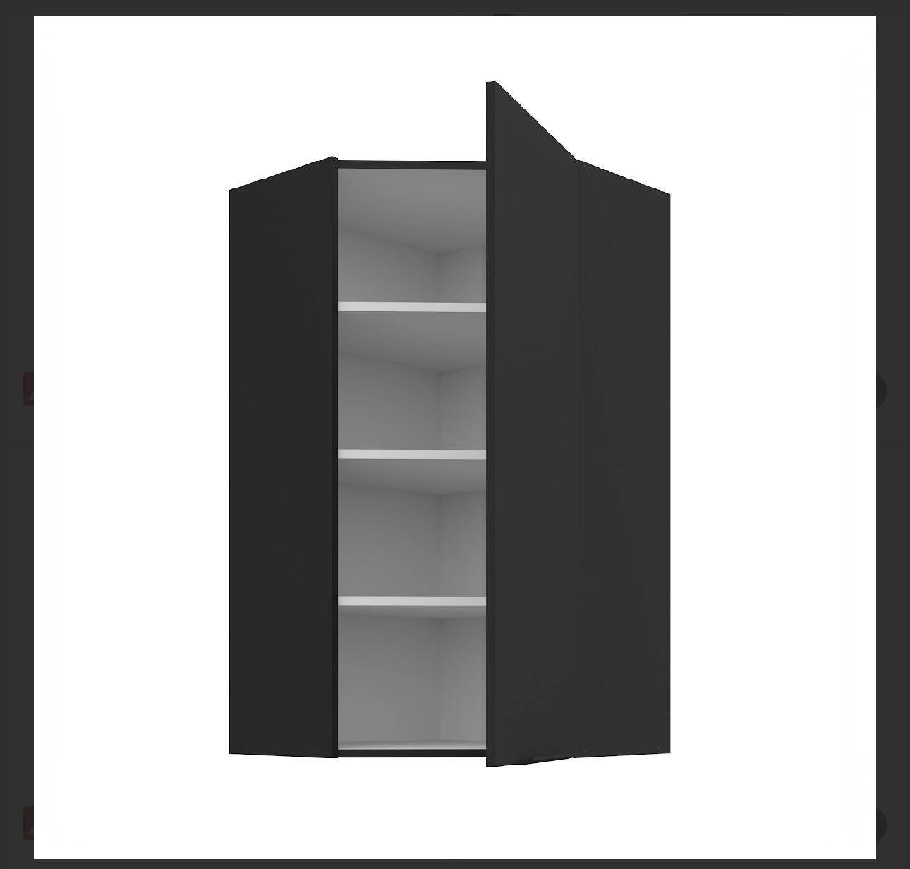 Kuchyně Aria černo/bila bez noh 60x60 GN-108 1F 45stupnu