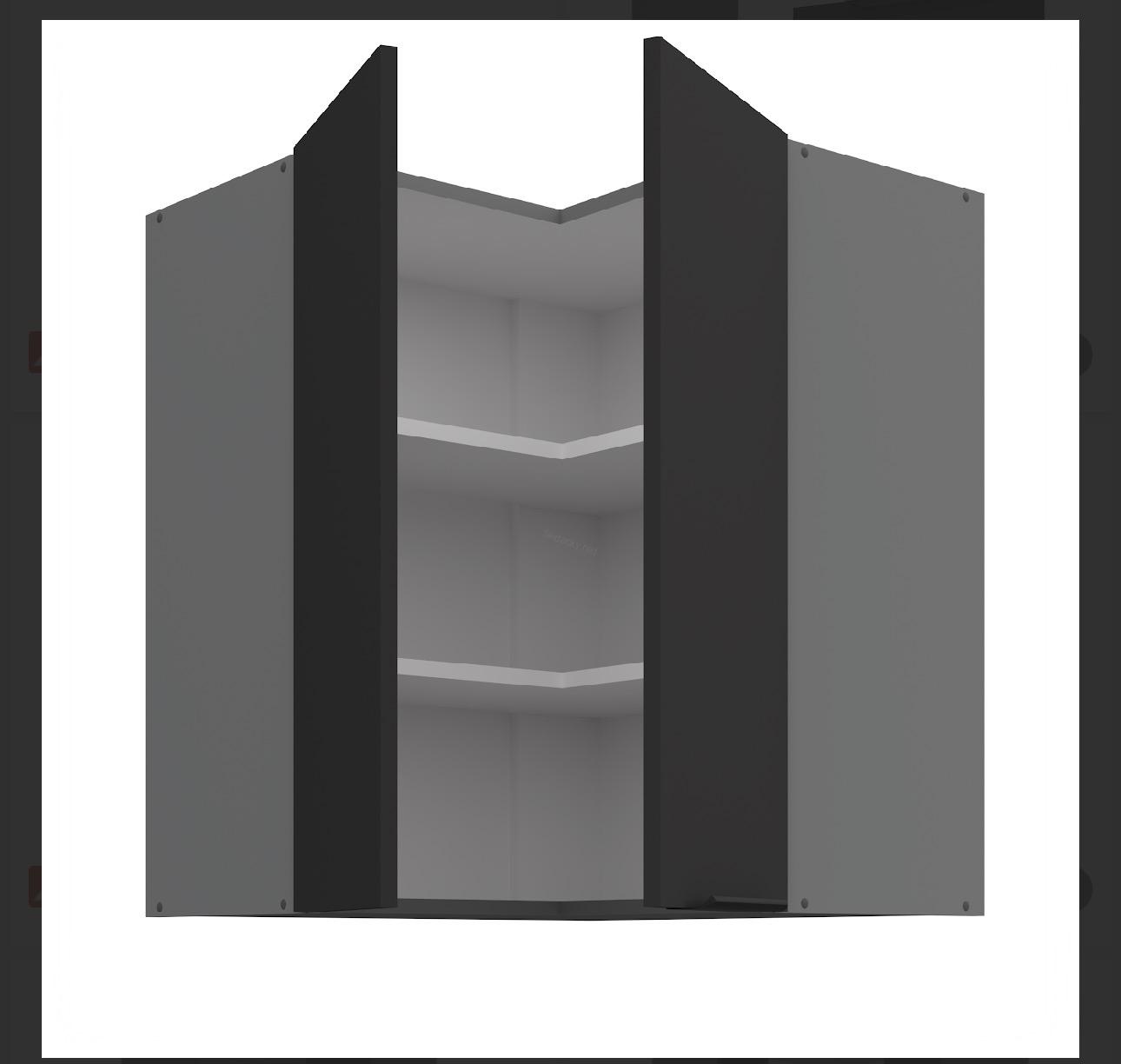 Kuchyně Aria černo/seda 60x60 GN 72 2F 90stupnu