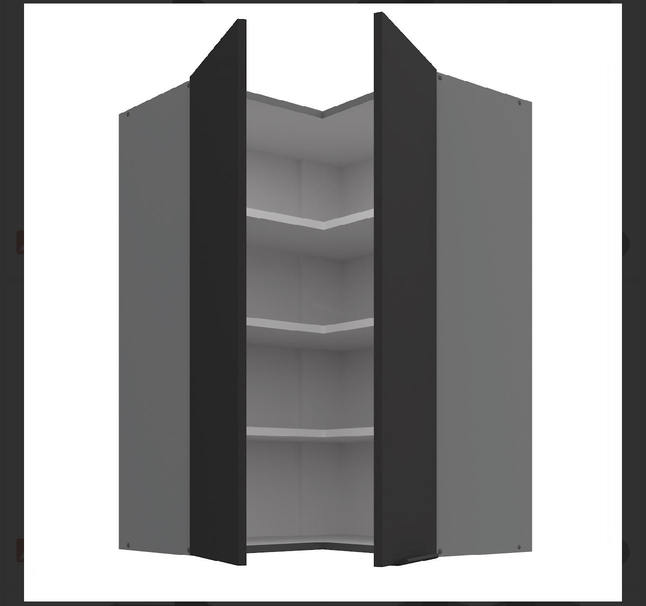 Kuchyně Aria černo/seda 60x60 GN 90 2F 90stupnu