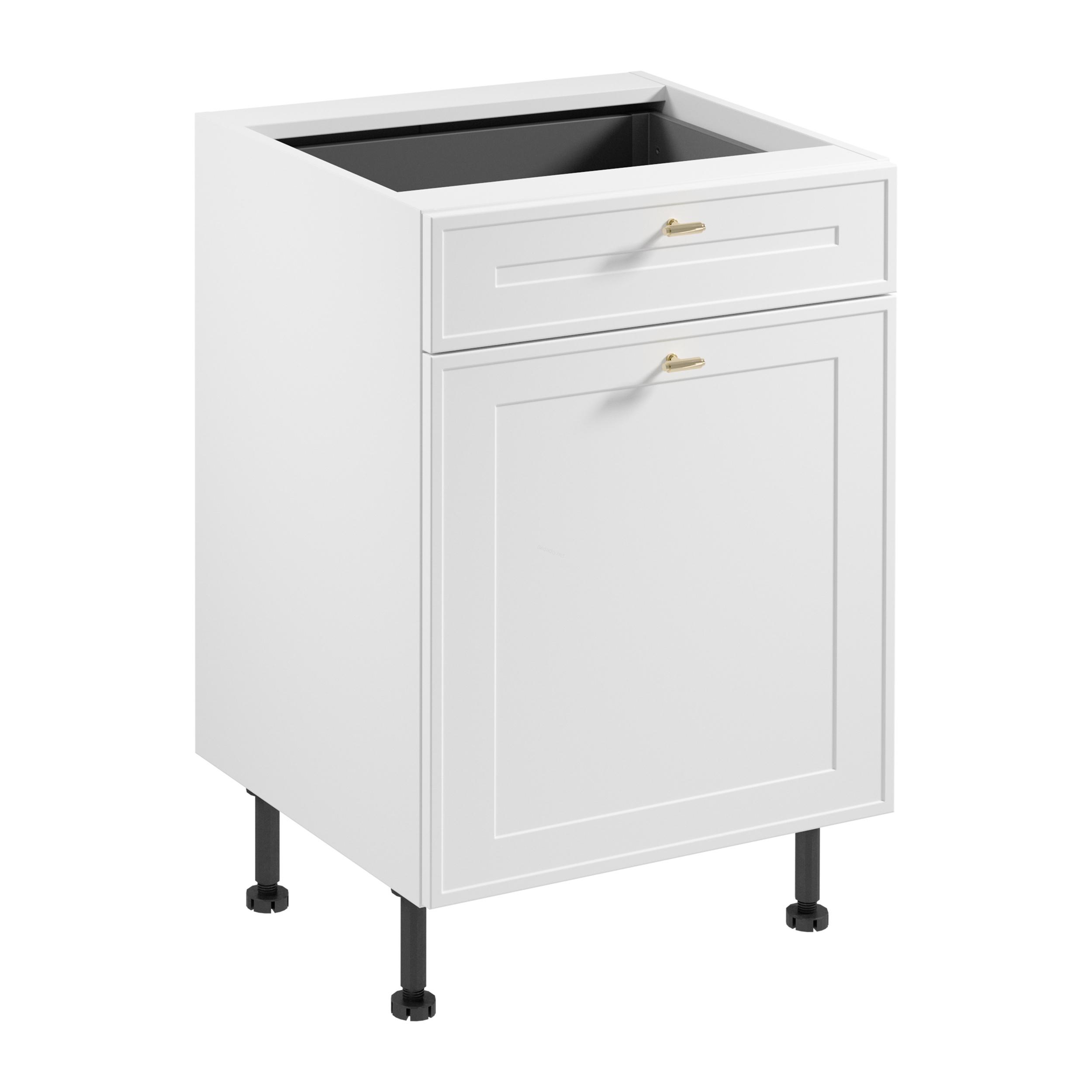 Spodní kuchyňská skříňka Sorento bílá na varnou desku D60S1 P/L s vkladem