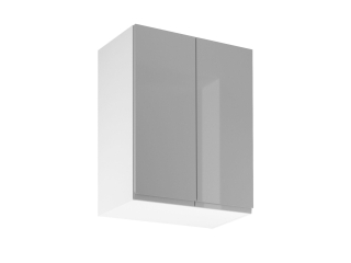 Horní skříňka Aspen šedý lesk/bílá G60