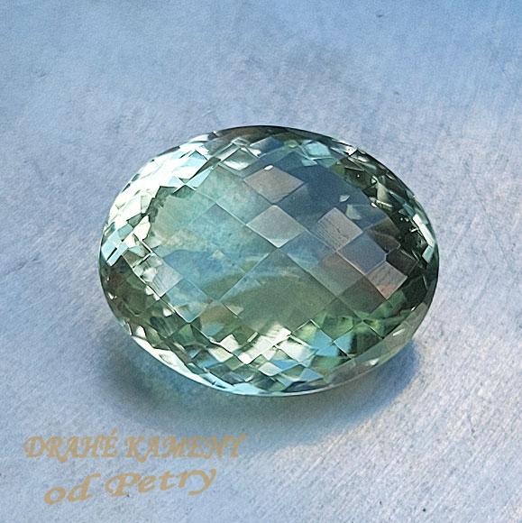 Prasiolit z Brazílie 20x16mm Váha: 24ct