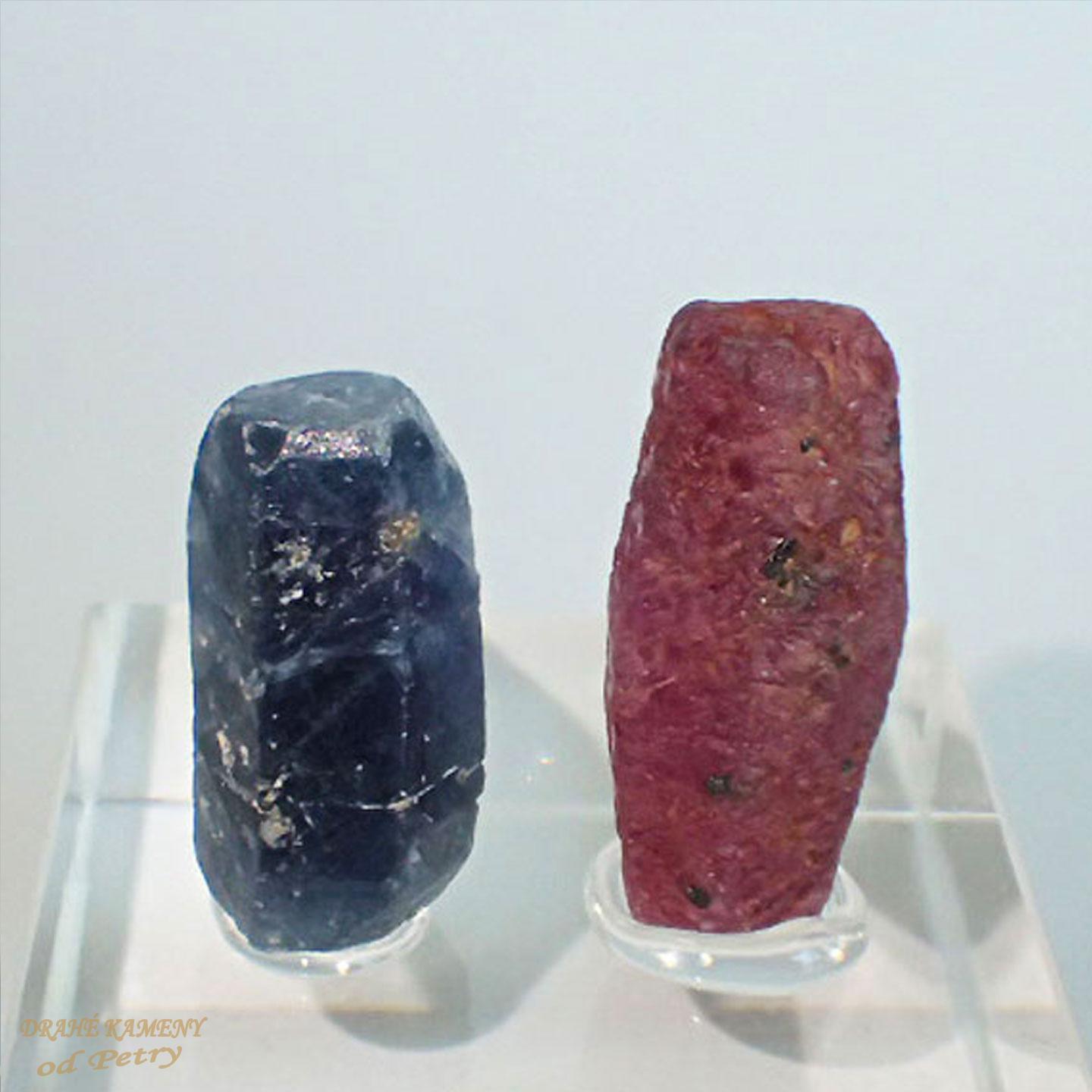 Rubín a safír z Madagaskaru 20x8mm