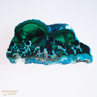 Chryzokol + Malachit z Afriky 130x68x23mm