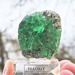 Fluorit + pyrit z Peru 48x37mm