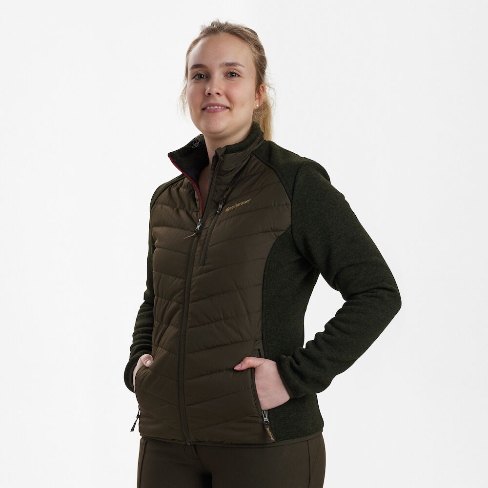 Dámská mikina Deerhunter Caroline Padded Jacket hnědá