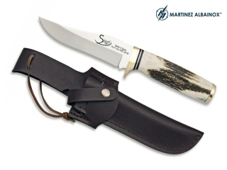 Lovecký nůž s rukojetí z parohu Albainox