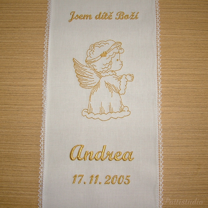 Křestní rouška 014