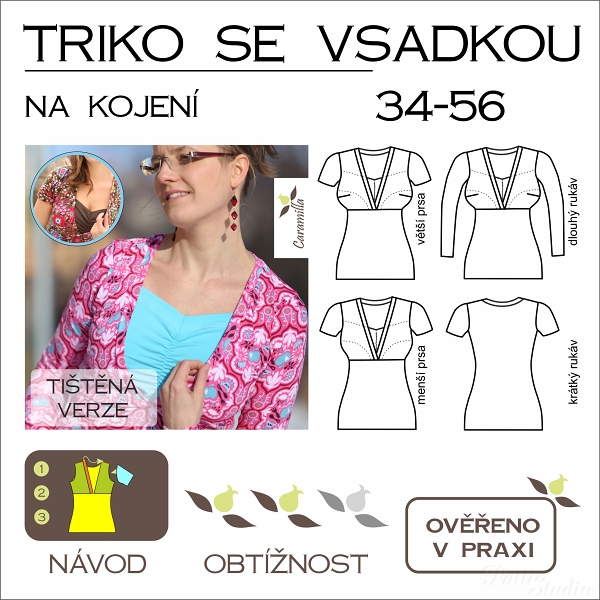 Triko se vsadkou (na kojení)  POSLEDNÍ KUS
