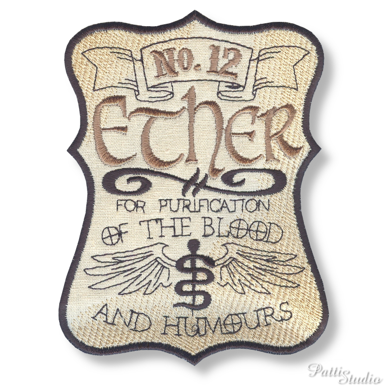 Vintage aplikace ETHER Nr. 12