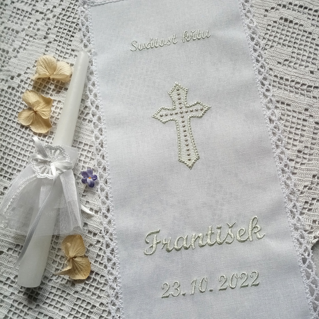 Křestní rouška 021
