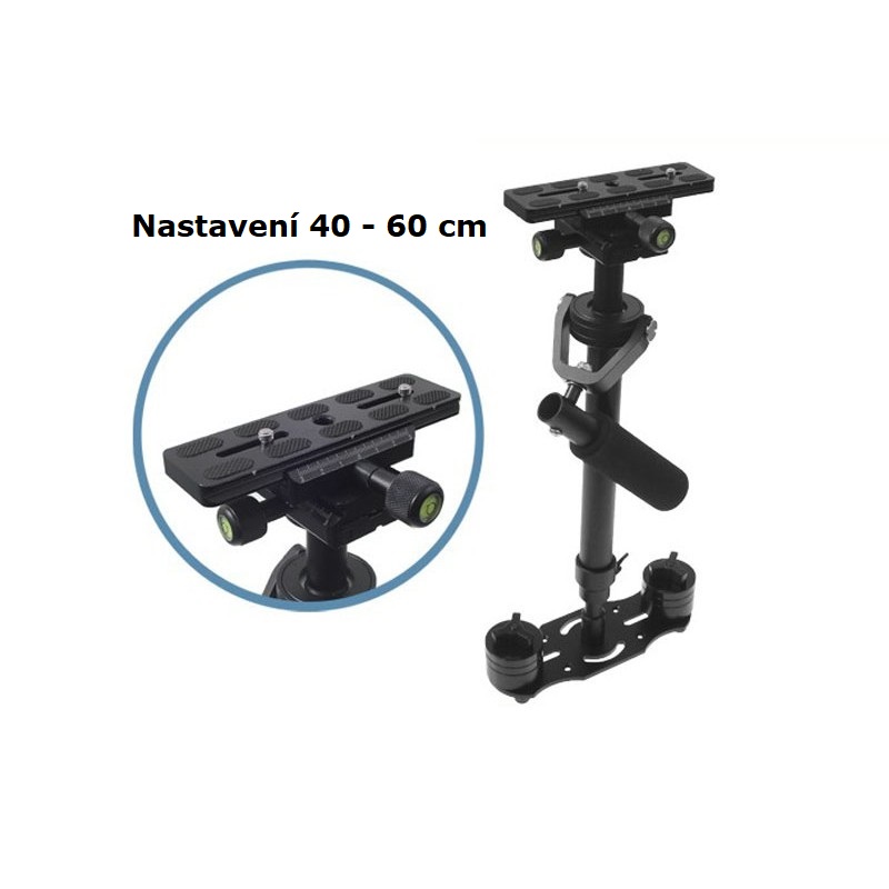 Video stabilizátor Flycam - nastavitelný 40-60 cm, nosnost až 3 kg
