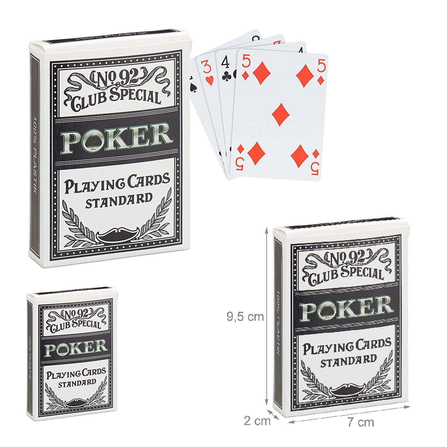 2 ks Pokerové karty No92 - 100% Plastová sada karet