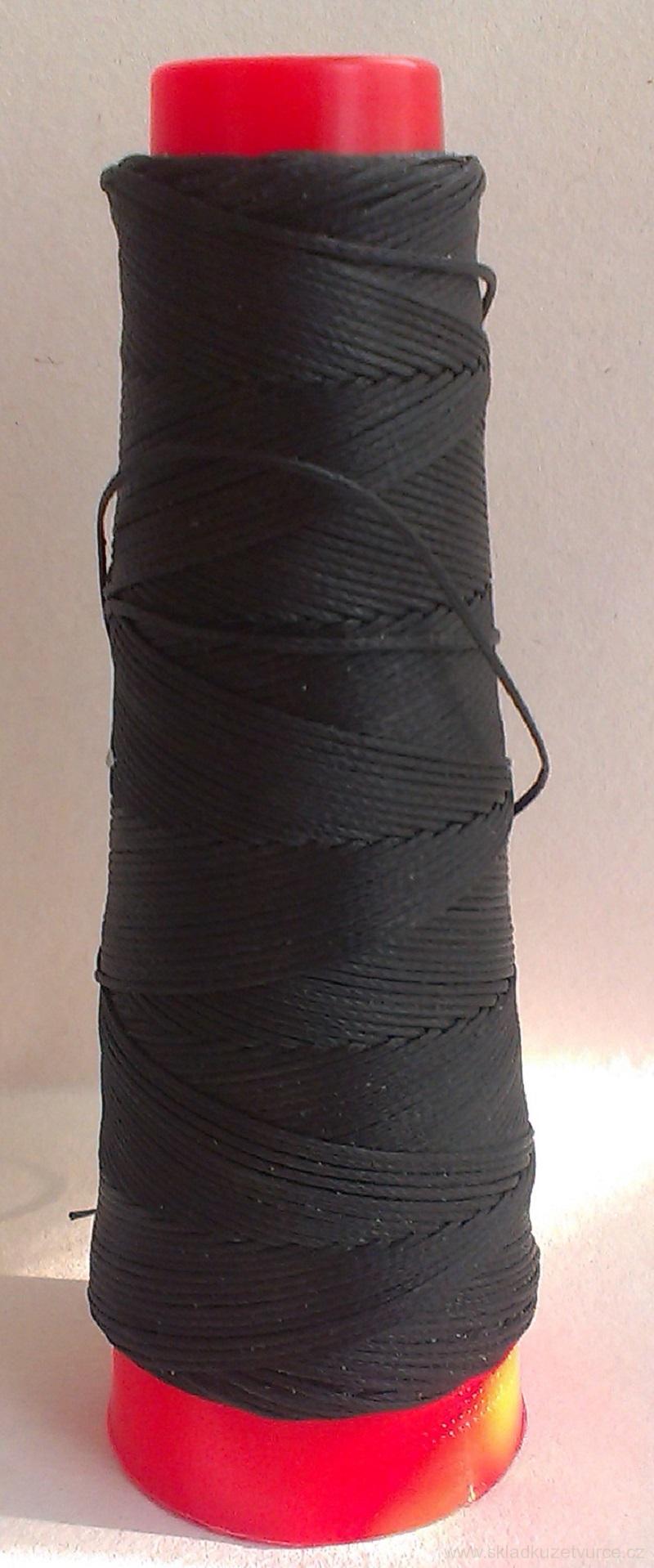 Polyesterová nit EUROJET SLAM  černá voskovaná 0,6 mm