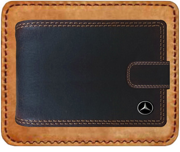 MERCEDES-BENZ kožená pánská peněženka hnědá RFID