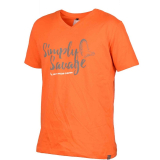 Savage Gear triko Simply Savage V-Neck Tee oranžové  XL