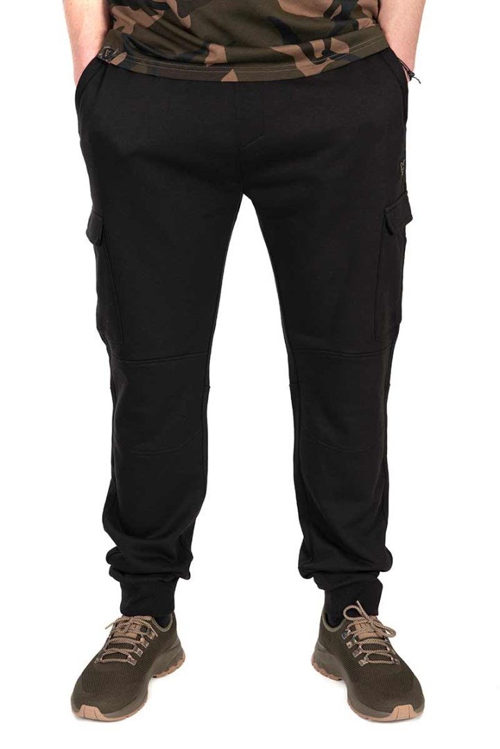 Fox Tepláky LW Black Camo Combat Joggers