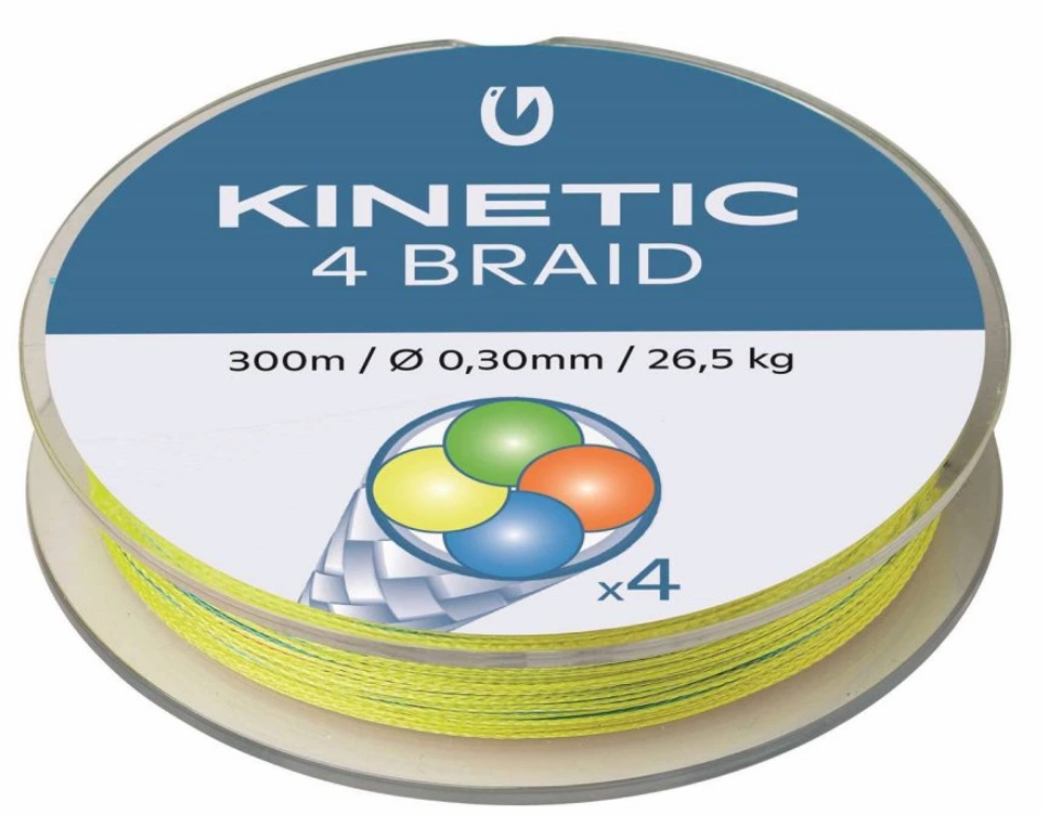 Kinetic šňůra KINETIC 4 BRAID MULTI COLOUR 300M 