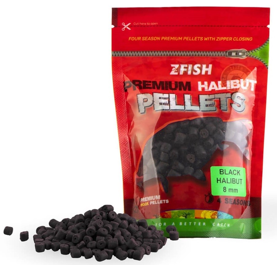 Zfish Chytací Pelety Premium Black Halibut 200g