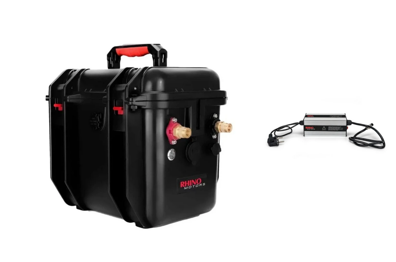 Rhino Akumulátor Lithium Outdoor Box 12V 100Ah + Nabíječka 12V 15Ah