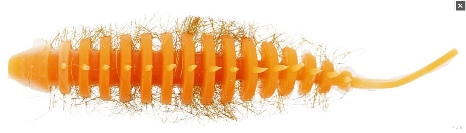 Gumová nástraha Westin Needle Bug 6,5cm Orange/White Garlic/Cheese