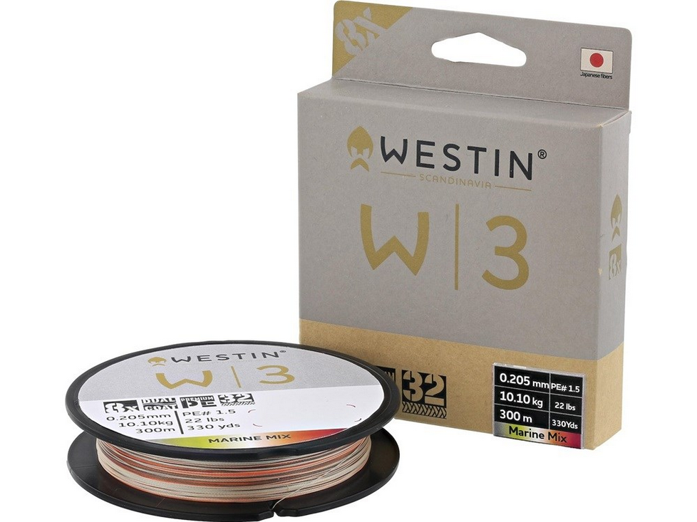Westin Splétaná Šňůra W3 Oceanic Swirl 8-Braid Marine Mix 300 m