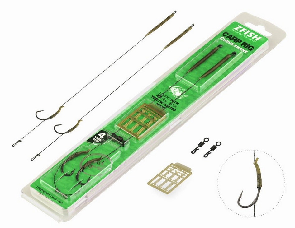 Zfish Návazec Curve Shank Carp Rig 20 cm