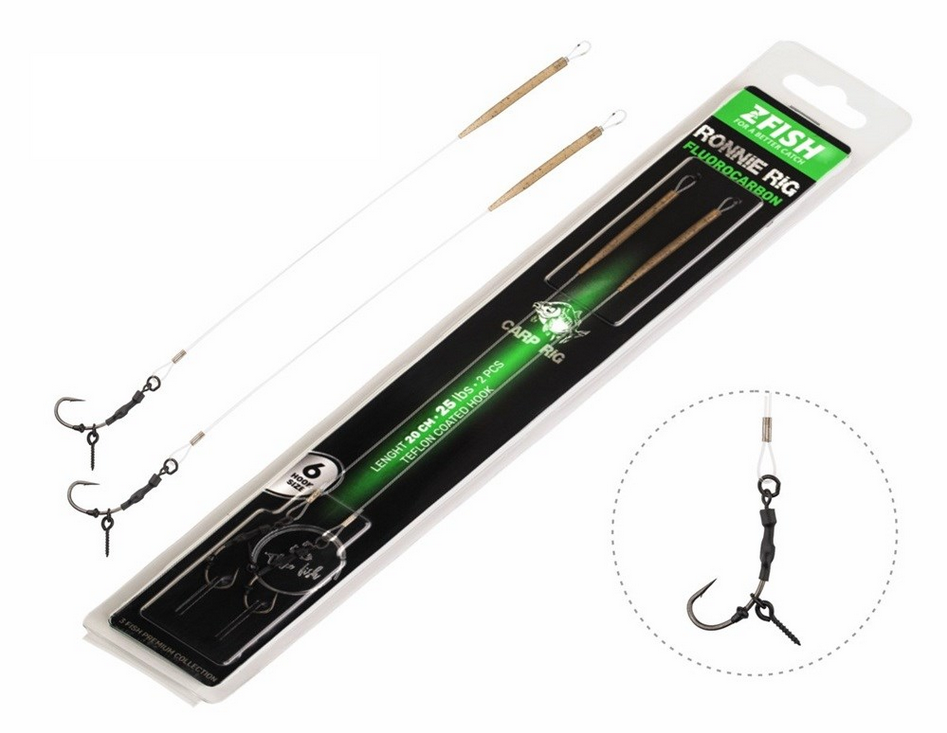 Zfish Návazec Fluorocarbon Ronnie Rig 20 cm