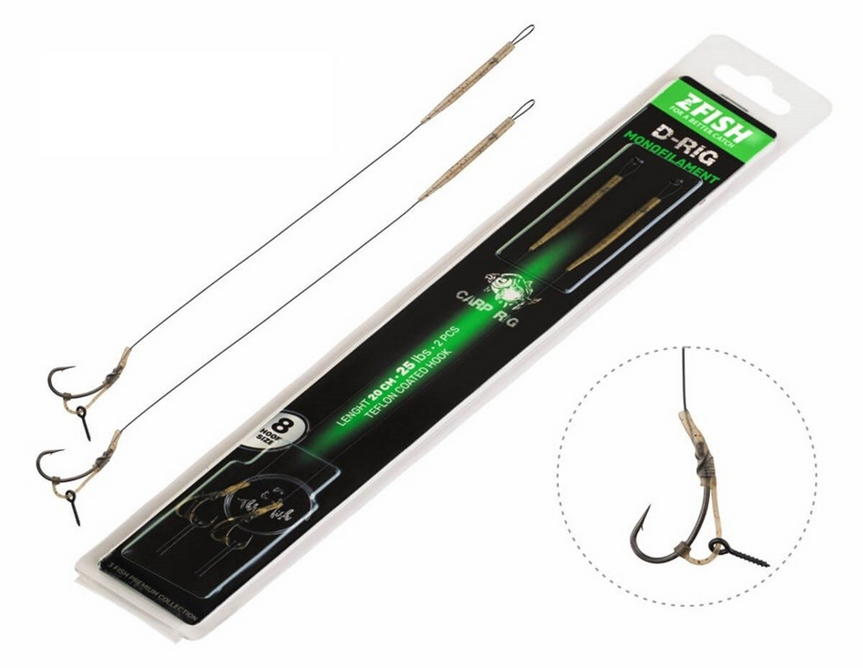 Zfish Návazec Monofilament D-Rig 20 cm